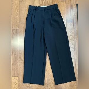 Black Wilfred Effortless Cropped Pant Crepette Size 6